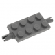 LEGO lapos elem 2×4 két pin csatlakozóval, sötétszürke (30157/40687)